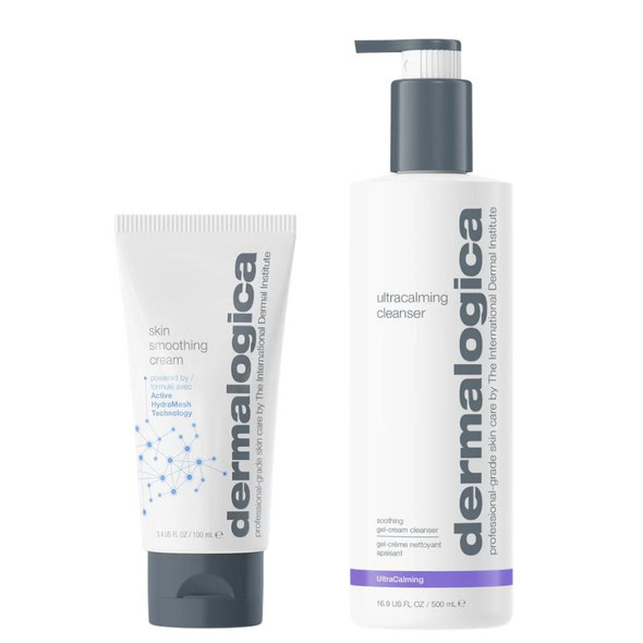 Dermalogica Ultra Calming Cleanser 500ml & Skin Smoothing Cream 100ml Duo