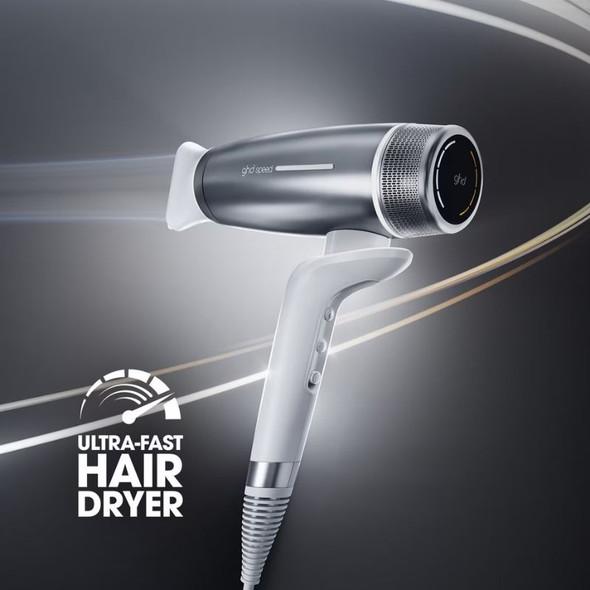 GHD Speed Hair Dryer - Metallic White 2