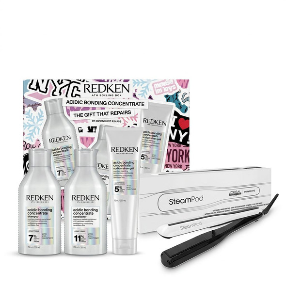 L'Oreal Steampod 3.0 White With FREE Redken Acidic Bonding Concentrate Gift Set
