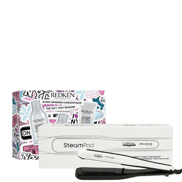 L'Oreal Steampod 3.0 White With FREE Redken Acidic Bonding Concentrate Gift Set