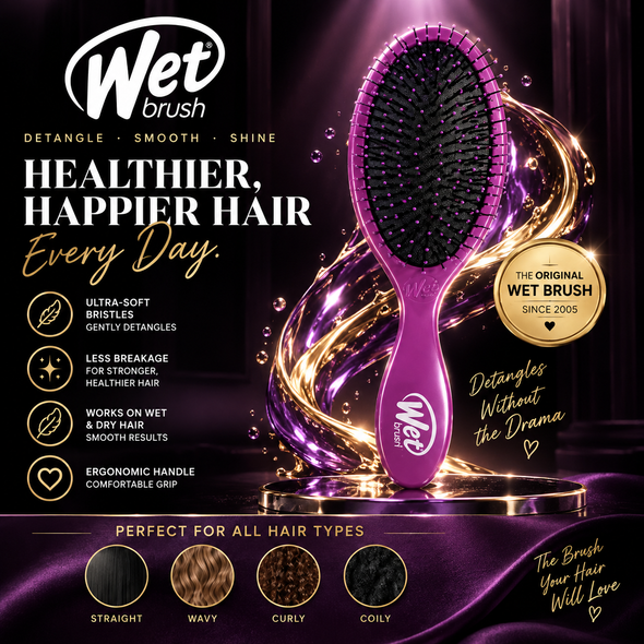 The Wet Brush Pro Purple Original Detangling Brush