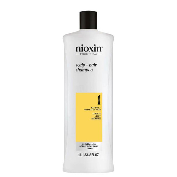 Scalp and Hair Thickening System 1 Shampoo for Natural Hair with Light Thinning 1L