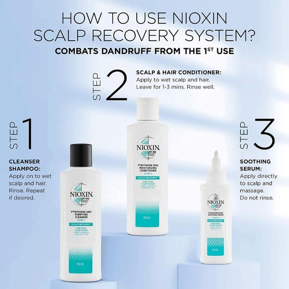 Kit del sistema in 3 fasi Nioxin Scalp Recovery come utilizzare