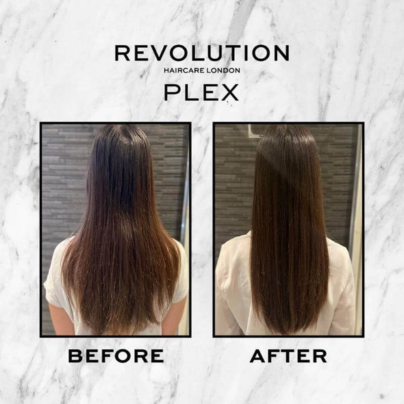 Revolution haircare plex 6 bond ripristino crema styling 100ml prima/dopo 