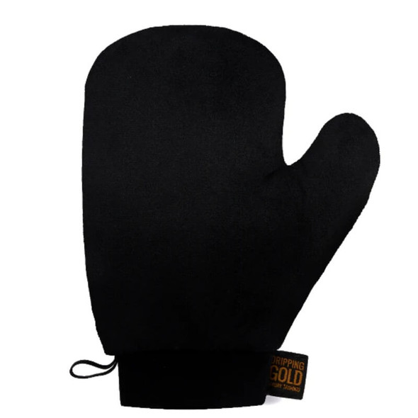 SOSU Dripping Gold Velvet Thumb Tanning Mitt With Cuff