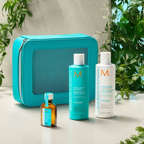 Kit extra volume per rituali quotidiani Moroccanoil dal vivo