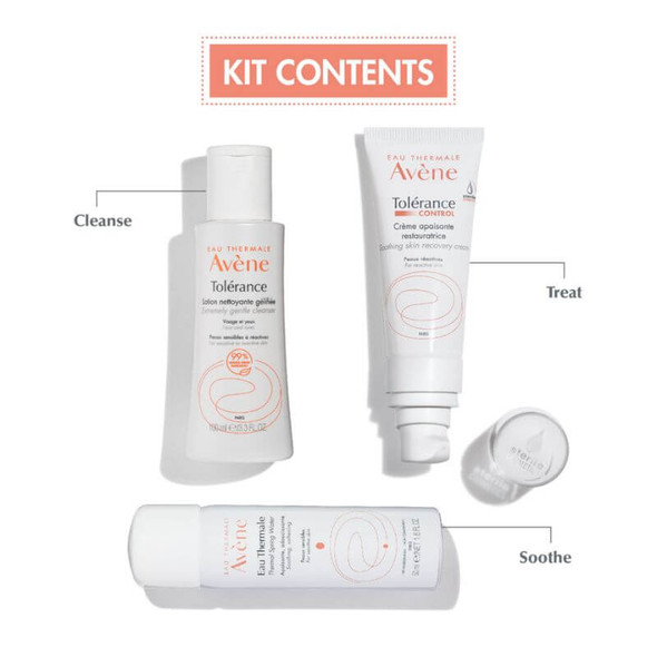 Conteúdo do kit de controle de tolerância Avène