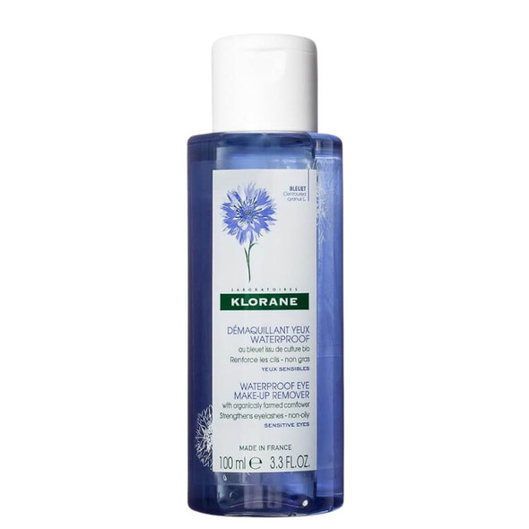 Klorane wasserfeste Augen-Make-up-Entferner-Lotion mit Kornblume, 100 ml