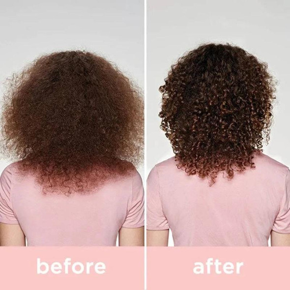 Modelador de cachos Milkshake Curl Passion 200ml antes/depois