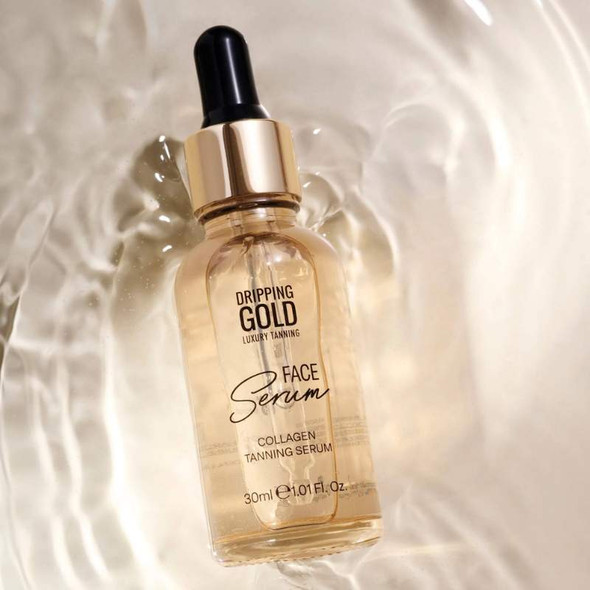 Dripping Gold Collagen Face Tanning Serum Live 