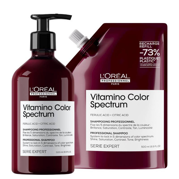 L'Oréal Professionnel Vitamino Color Spectrum Shampoo 500ml & Refill Pack
