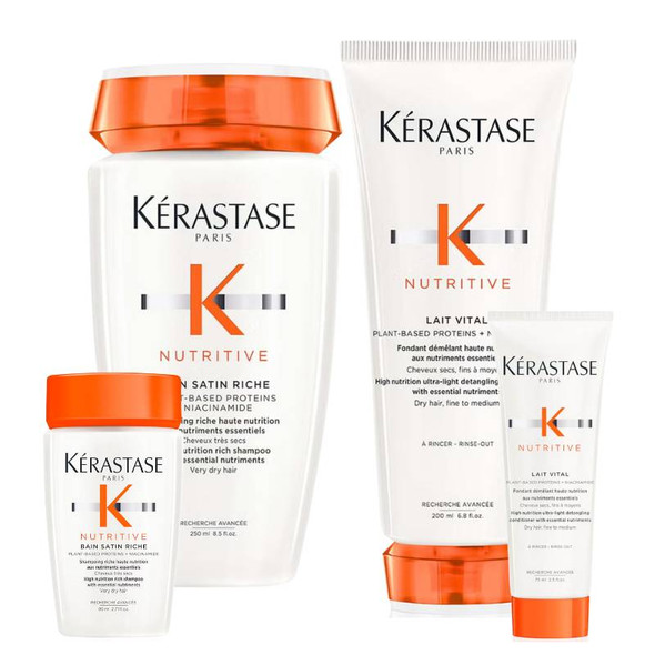 Kerastase Nutritive Shampoo & Conditioner Duo Plus FREE Mini Shampoo & Conditioner
