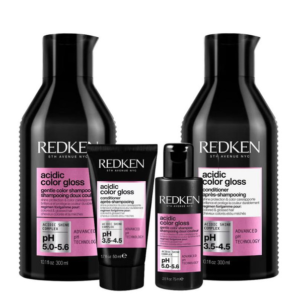 TIKTOK EXCLUSIVE - Redken Acidic Color Gloss Shampoo & Conditioner Duo Plus FREE Mini Shampoo & Conditioner