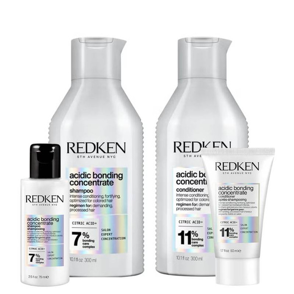 Redken Acidic Bonding Concentrate Shampoo & Conditioner Duo Plus FREE Mini Shampoo & Conditioner