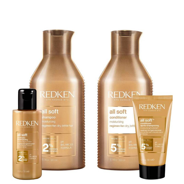 Redken All Soft Shampoo & Conditioner Duo Plus FREE Mini Shampoo & Conditioner