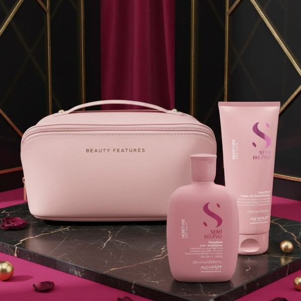 Alfaparf Semi Di Lino Shampoo, Conditioner & FREE BeautyFeatures Vanity Case 3