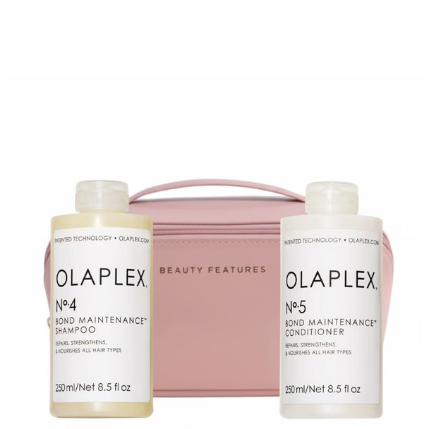 Olaplex Shampoo & Conditioner With FREE BeautyFeatures Vanity Bag - Pink
