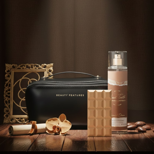 Sabrina Carpenter Caramel Dreams Eau De Parfum 30ml & Body Mist Duo With FREE Vanity Bag - Black 3