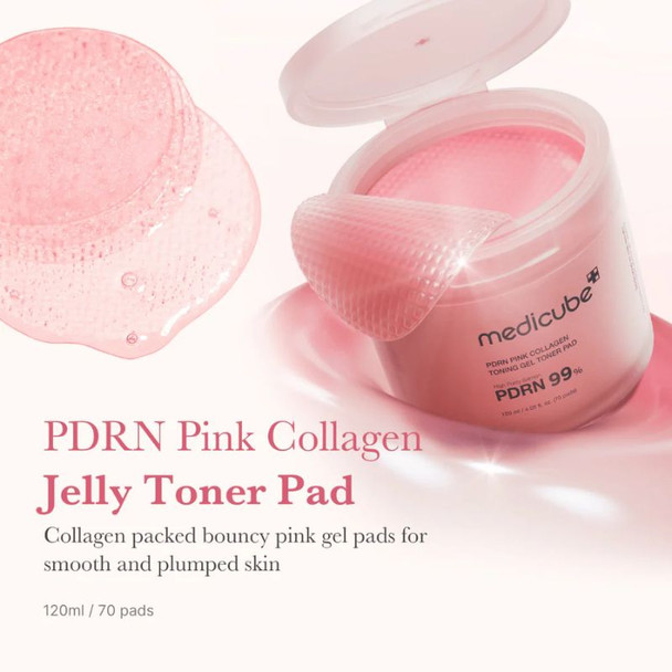 Medicube Salmon DNA PDRN Pink Collagen Jelly Toner Pads 2