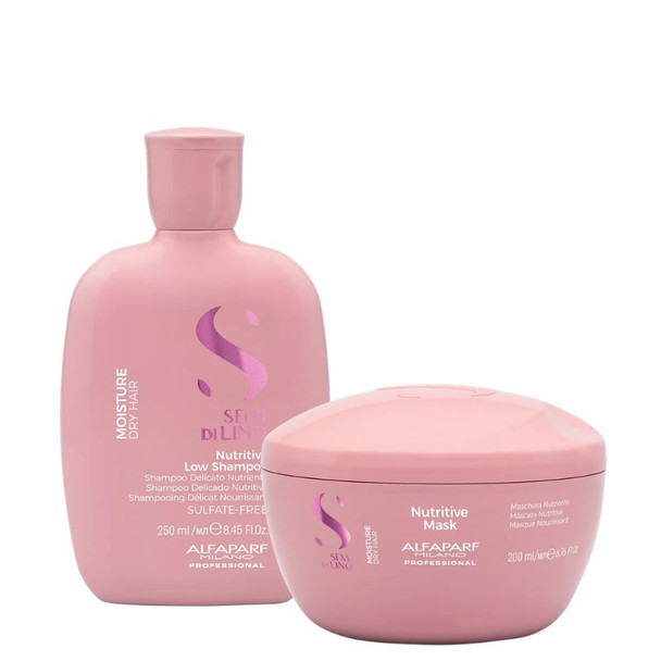 Alfaparf Semi Di Lino Moisture Nutritive Shampoo and Mask Duo