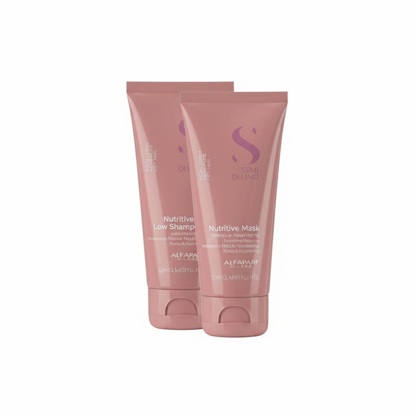 Alfaparf Semi Di Lino Travel Size Moisture Nutritive Shampoo & Mask Duo