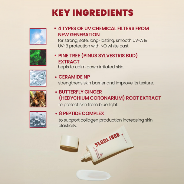 K-Secret Seoul 1988 Sun: Pine Tree + Ceramide PA++++ SPF50+ 50ml