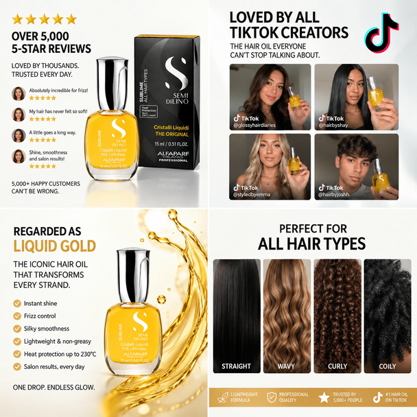 Semi Di Lino's LIQUID GOLD By Alfaparf Milano