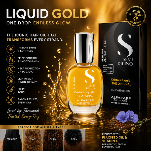Semi Di Lino's LIQUID GOLD By Alfaparf Milano 50ml