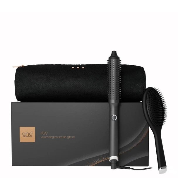 GHD Rise Gift Set 2026 With FREE Bag & Oval Brush - Black