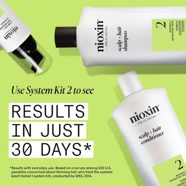 Nioxin System 2 Shampoo for Natural Hair with Progressed Thinning 1L 3