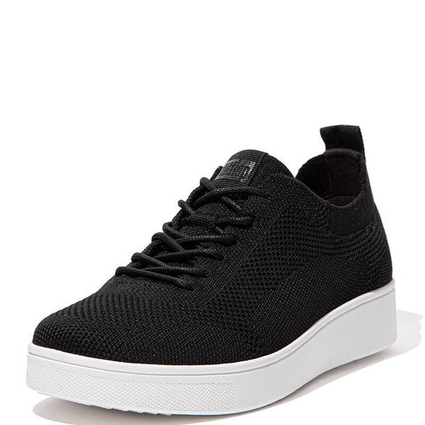 FitFlop Rally Tonal Knit Black Profile