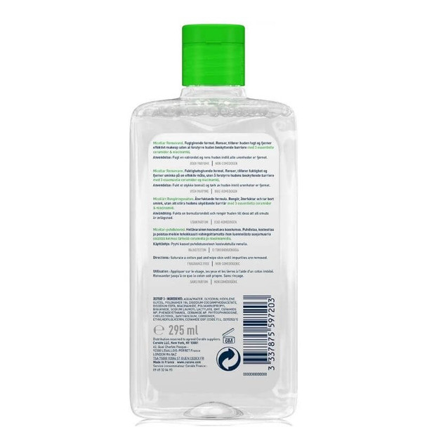 CeraVe Hydrating Micellar water 295ml Back