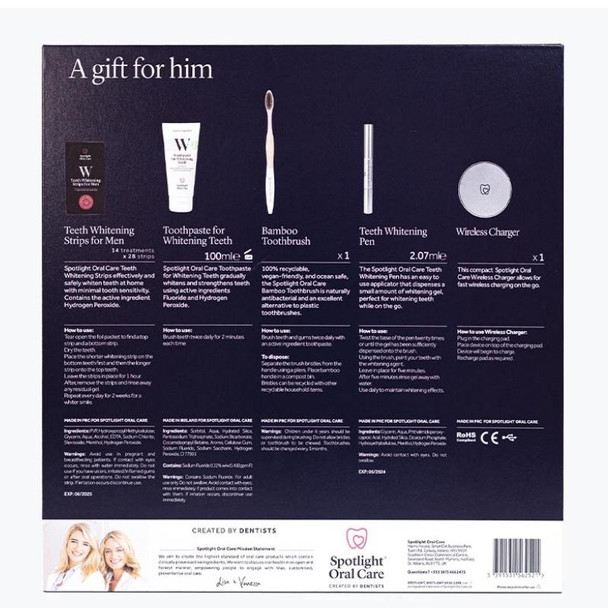 Spotlight Oral Care Men's Christmas Gift Set  Back