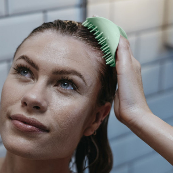 Tangle Teezer hoofdhuid exfoliator en stimulator mintgroen