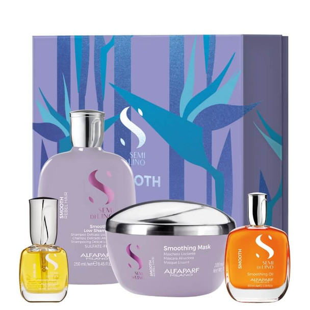 Alfaparf Semi Di Lino Smooth Holiday Gift Set PLUS Free Cristalli Liquidi 15ml