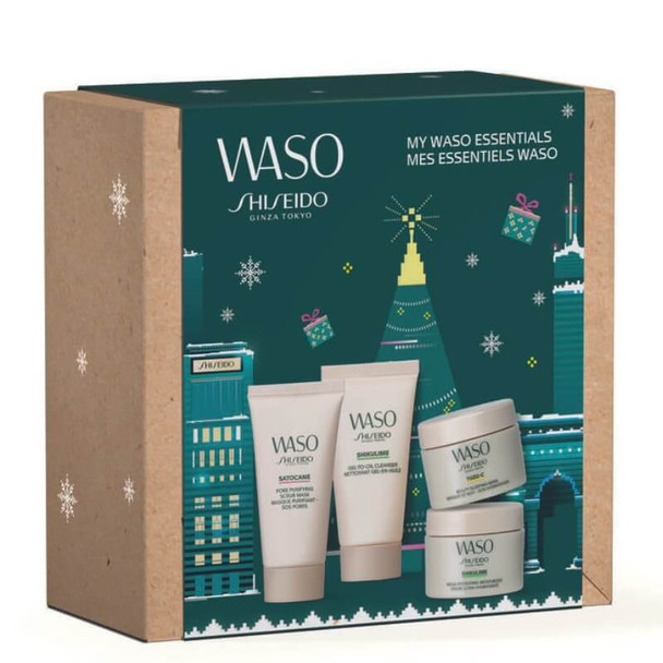 Articoli essenziali per le vacanze Shiseido Waso: confezione