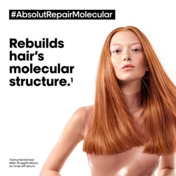 L'Oréal Professionnel Absolut Repair Molecular, Masque Réparateur Moléculaire sans Rinçage pour Cheveux Abîmés 100 ml - Lifestyle 2
