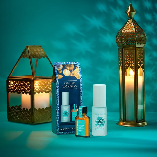 Conjunto de mini presente Moroccanoil deluxe Wonders - original ao vivo