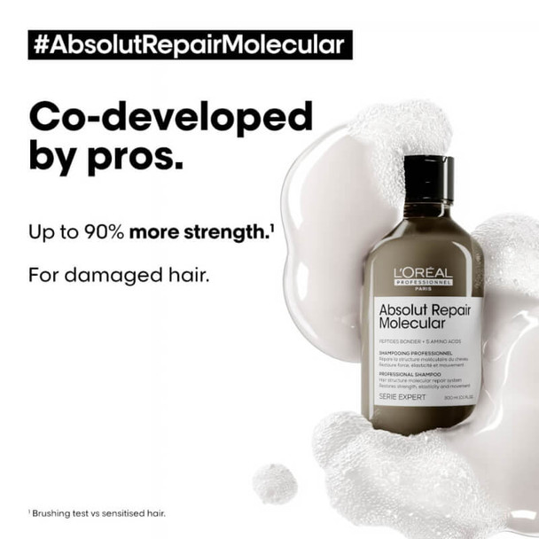 L'Oréal Professionnel Absolut Repair Molecular Shampoo 300ml (Damaged Hair) About