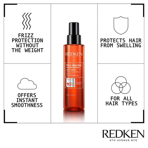 Redken Frizz Dismiss Huile dégonflante instantanée dans un sérum 125 ml