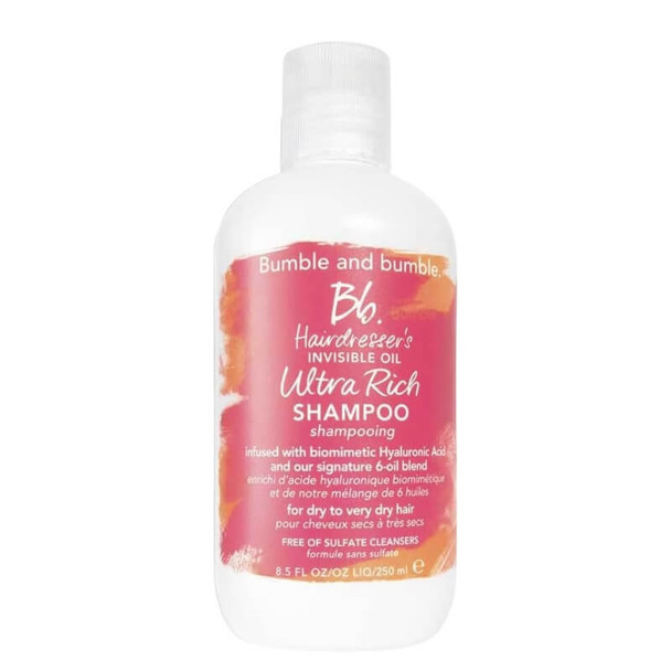 Bumble & bumble shampoo ultra rico em óleo invisível para cabeleireiros - 250ml