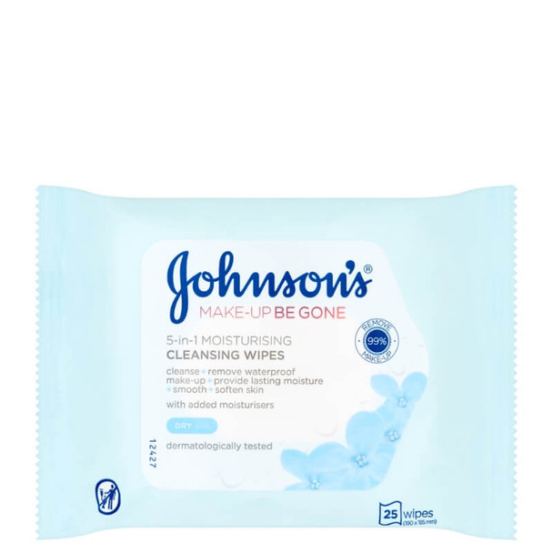Toallitas humectantes Johnson's para piel seca - Paquete de 25