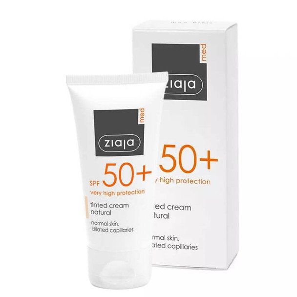 Ziaja med spf50+ getinte crème 50ml