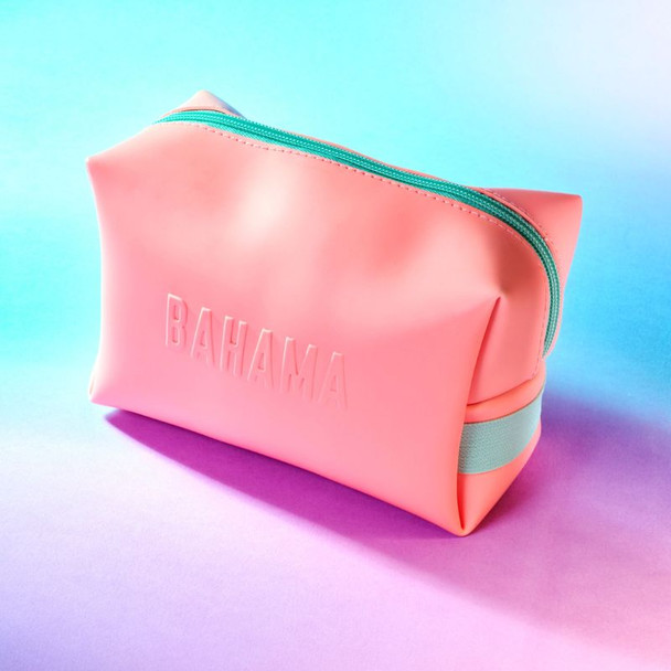 Bolsa de maquiagem de silicone para pele das Bahamas ao vivo