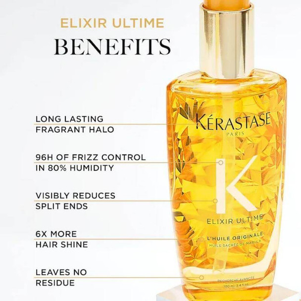 Kérastase Densifique Shampoo, Conditioner and Ultime Oil Hair Trio Routine Lifestyle 1