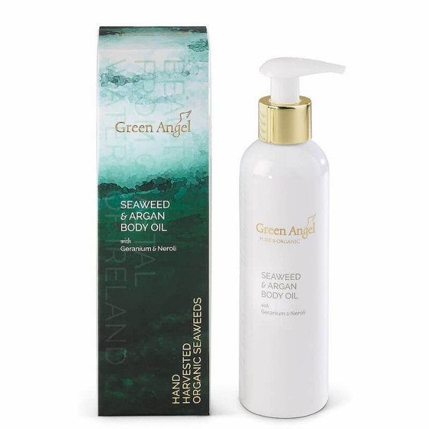 Aceite para cuerpo y cabello de argán ángel verde 200ml -neroli y geranio