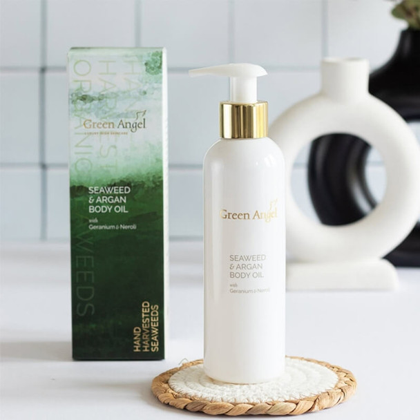 Aceite para el cuerpo y el cabello de argán ángel verde 200 ml -neroli y geranio estilo de vida 2