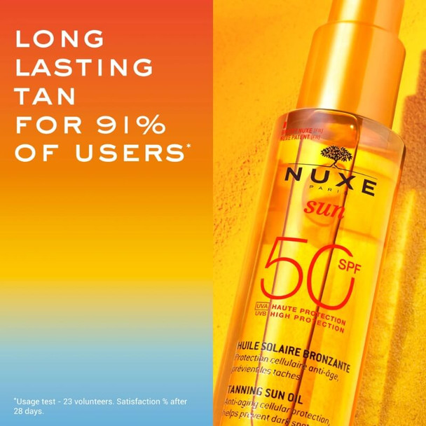 NUXE Bräunungs-Sonnenöl SPF50, hoher Schutz für Gesicht und Körper, 150 ml, Lifestyle 3