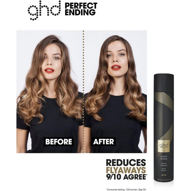 GHD Perfect Ending- Final Fix Hairspray Before/After