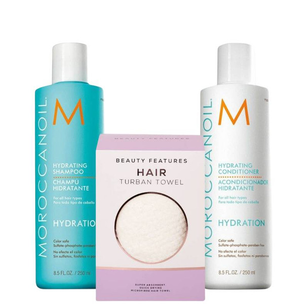 Moroccanoil Hydrating Shampoo & Conditioner Duo with FREE Micro Fibre Hair Towel